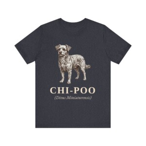 Chi-Poo Latin Shirt, Vintage Dog Sketch Tee, Dog Latin Gift
