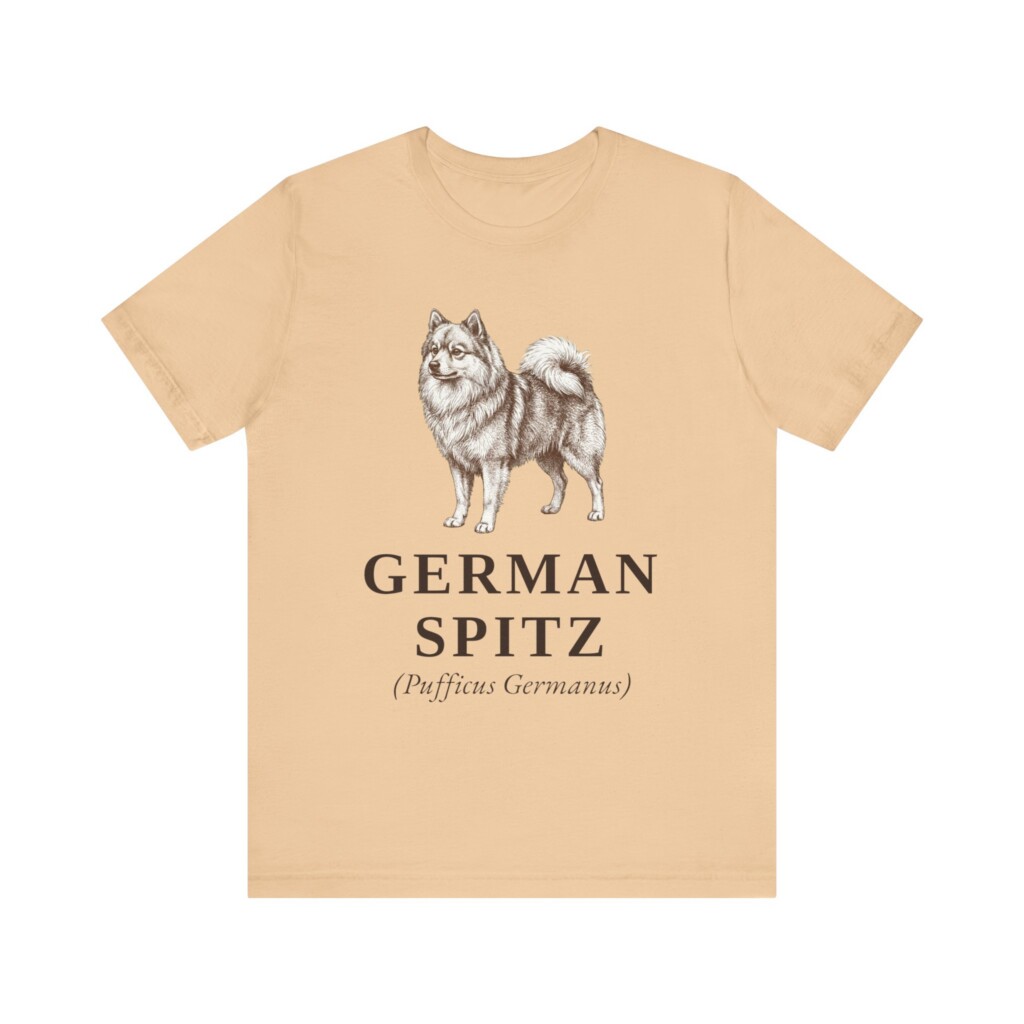 German Spitz Latin Shirt, Vintage Dog Sketch Tee, Dog Latin Gift