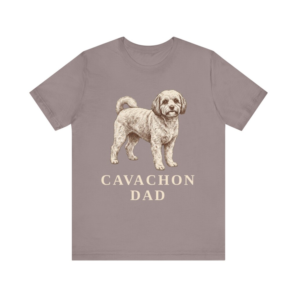 Cavachon Dad Shirt, Vintage Dog Sketch Tee, Dog Dad Gift