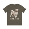 Mal-Shi Shirt, Vintage Dog Sketch Tee, Dog Lover Gift