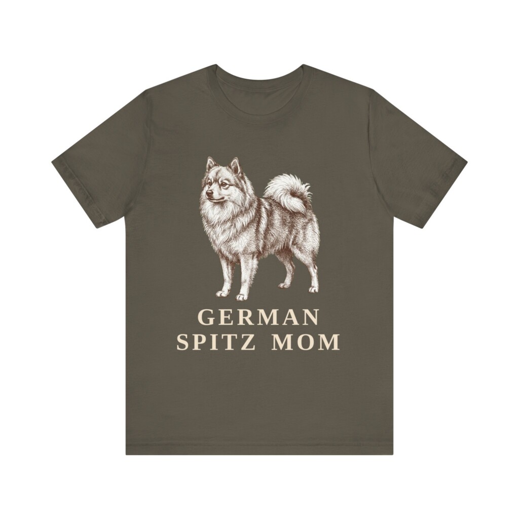 German Spitz Mom Shirt, Vintage Dog Sketch Tee, Dog Mom Gift
