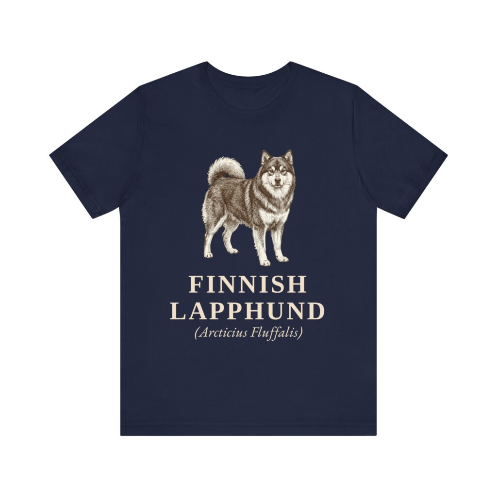 Finnish Lapphund Latin Shirt, Vintage Dog Sketch Tee, Dog Latin Gift