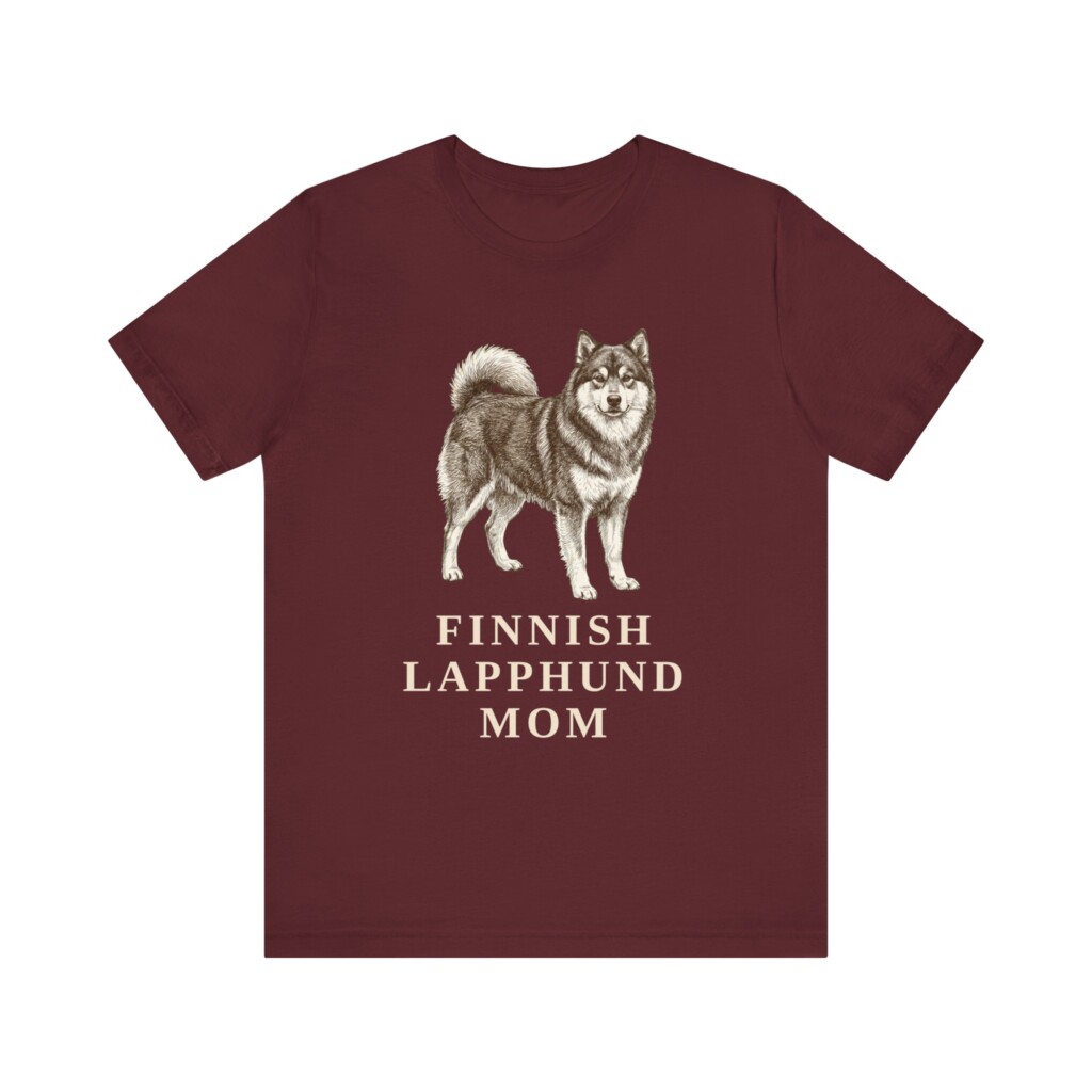 Finnish Lapphund Mom Shirt, Vintage Dog Sketch Tee, Dog Mom Gift