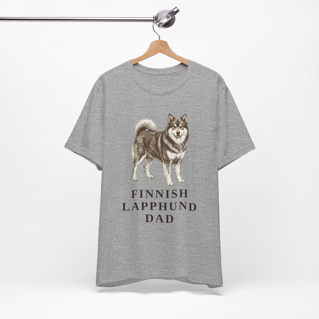 Finnish Lapphund Dad Shirt, Vintage Dog Sketch Tee, Dog Dad Gift Finnish Lapphund Dad Shirt, Vintage Dog Sketch Tee, Dog Dad Gift