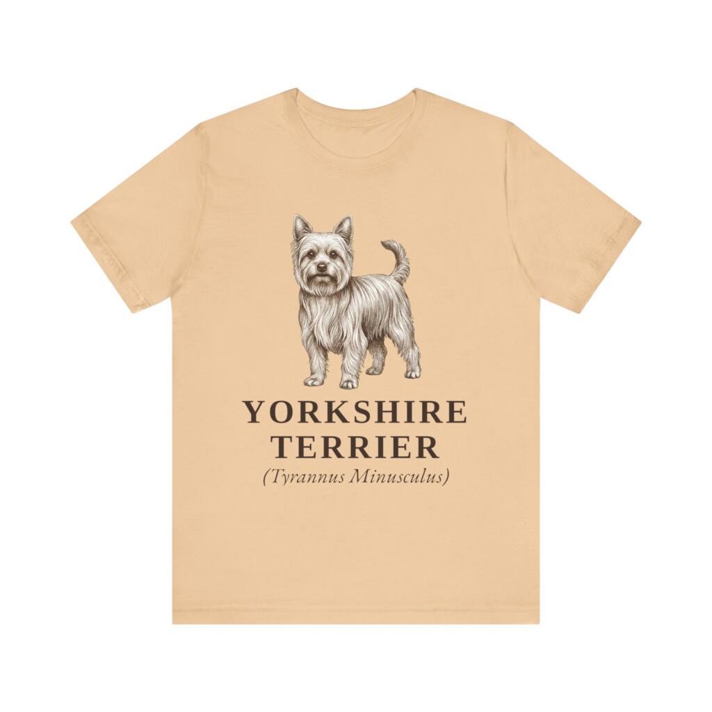Yorkshire Terrier Latin Shirt, Vintage Dog Sketch Tee, Dog Latin Gift