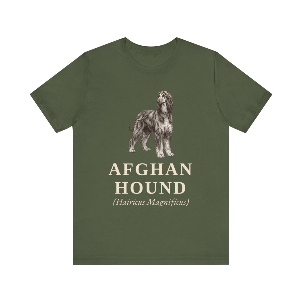 Afghan Hound Latin Shirt, Vintage Dog Sketch Tee, Dog Latin Gift