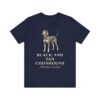 Black and Tan Coonhound Latin Shirt, Vintage Dog Sketch Tee, Dog Latin Gift