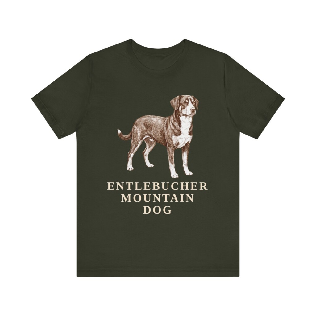 Entlebucher Mountain Dog Shirt, Vintage Dog Sketch Tee, Dog Lover Gift