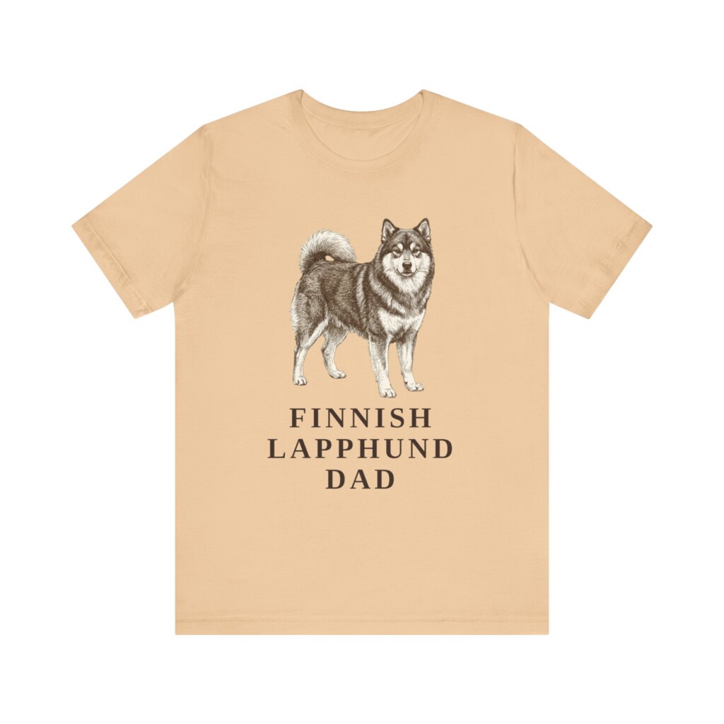 Finnish Lapphund Dad Shirt, Vintage Dog Sketch Tee, Dog Dad Gift Finnish Lapphund Dad Shirt, Vintage Dog Sketch Tee, Dog Dad Gift
