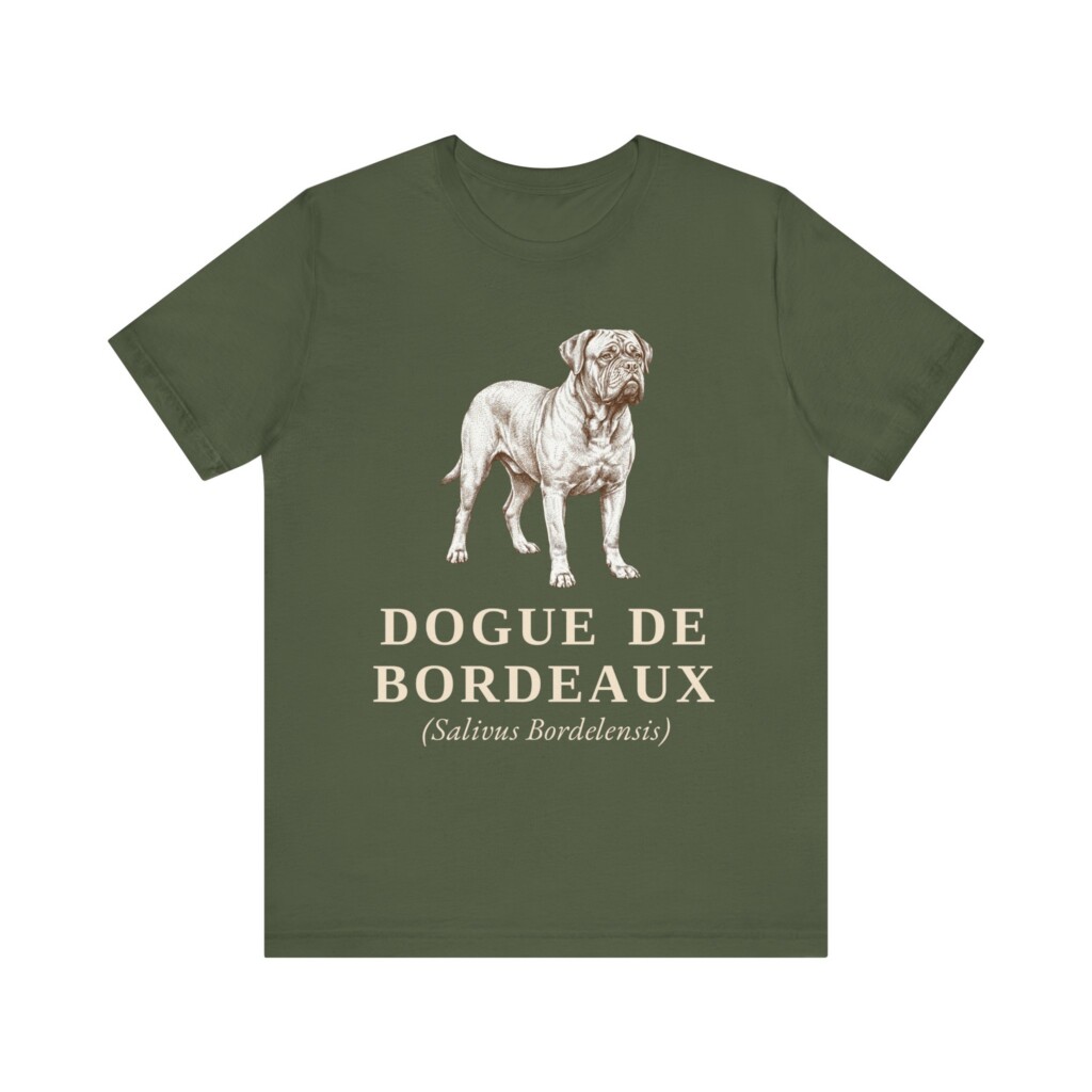 Dogue de Bordeaux Latin Shirt, Vintage Dog Sketch Tee, Dog Latin Gift