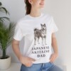 Japanese Akitainu Dad Shirt, Vintage Dog Sketch Tee, Dog Dad Gift Japanese Akitainu Dad Shirt, Vintage Dog Sketch Tee, Dog Dad Gift