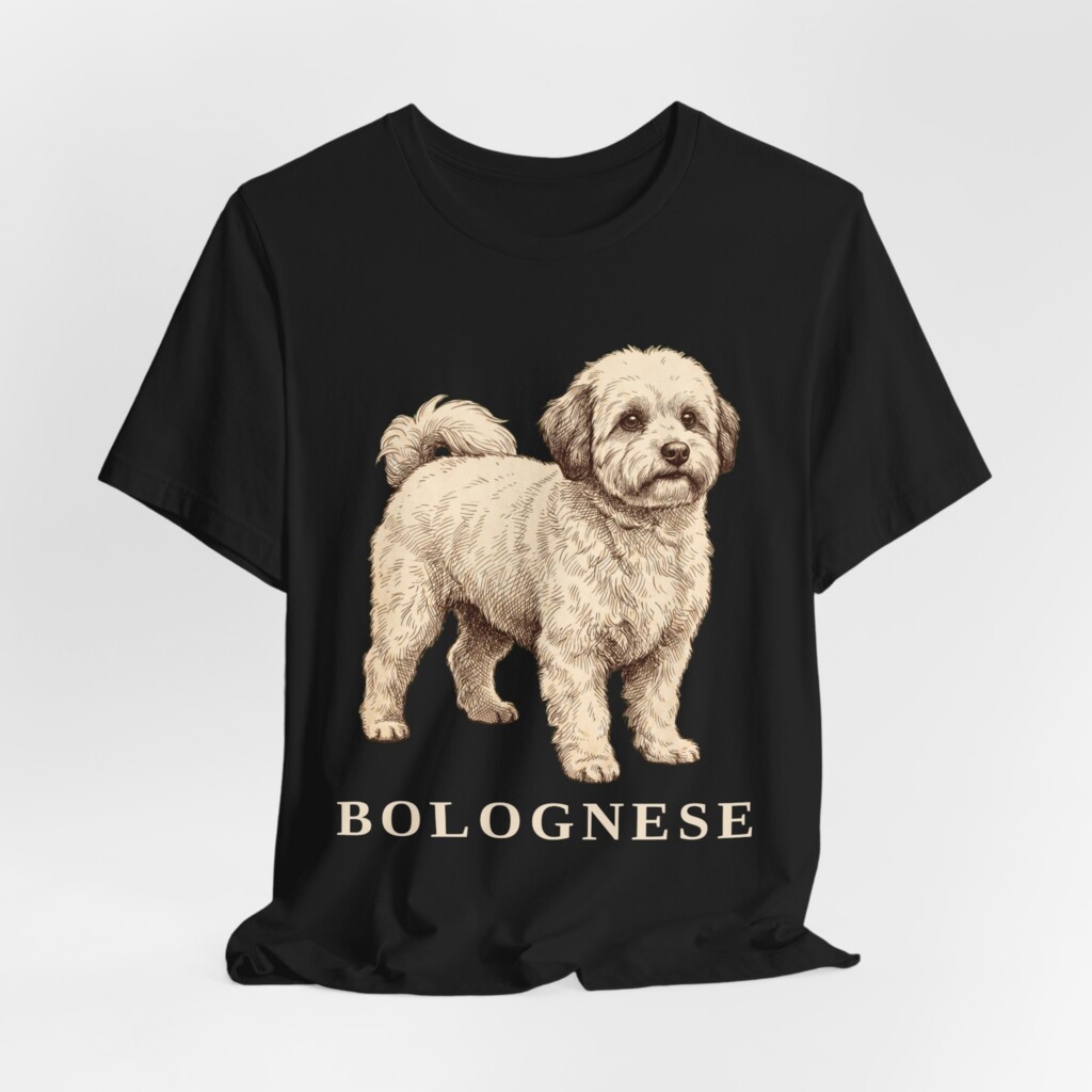 Bolognese Shirt, Vintage Dog Sketch Tee, Dog Lover Gift