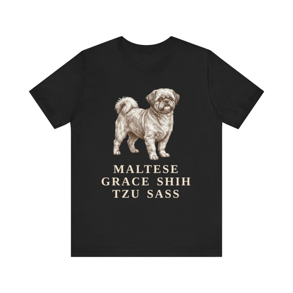 Mal-Shi Humor Shirt, Vintage Dog Sketch Tee, Dog Humor Gift Mal-Shi Humor Shirt, Vintage Dog Sketch Tee, Dog Humor Gift