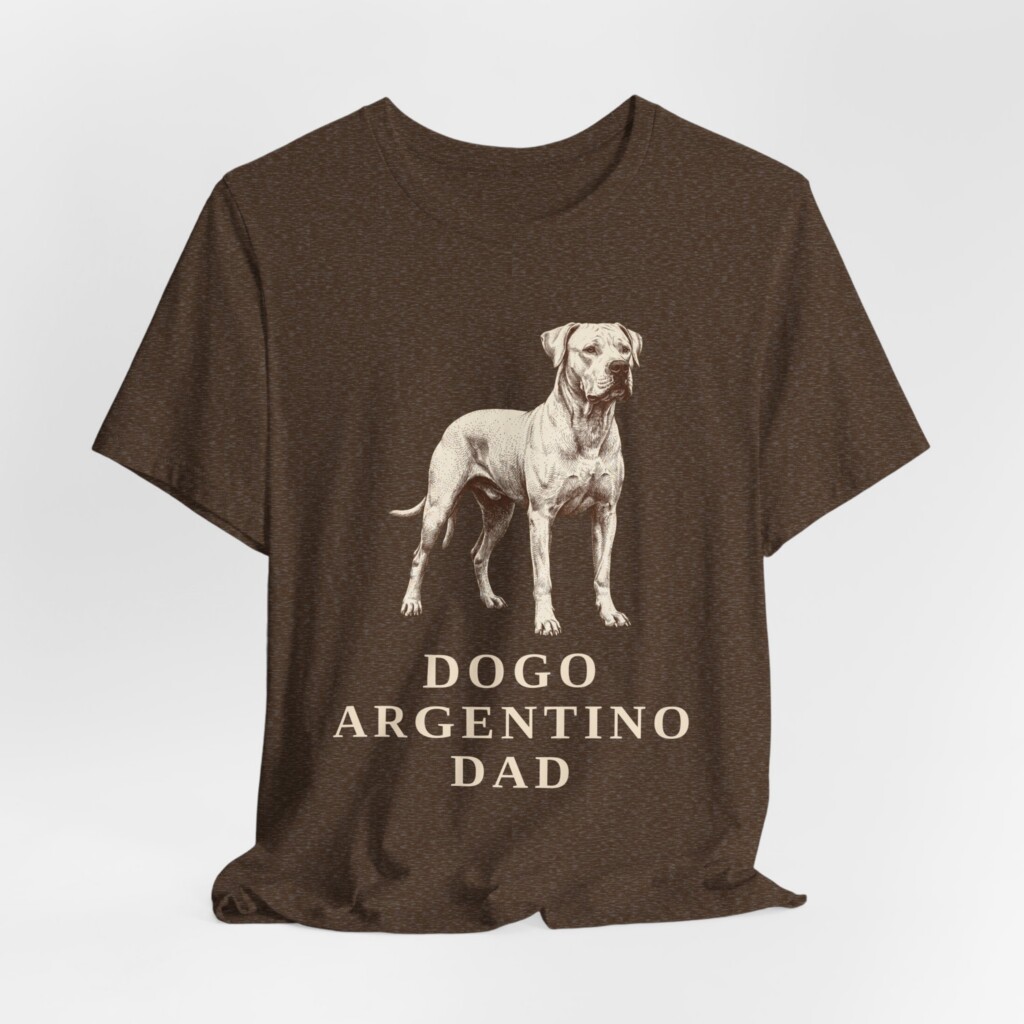 Dogo Argentino Dad Shirt, Vintage Dog Sketch Tee, Dog Dad Gift