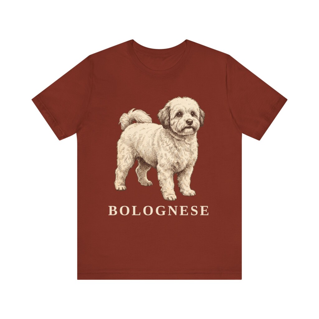 Bolognese Shirt, Vintage Dog Sketch Tee, Dog Lover Gift