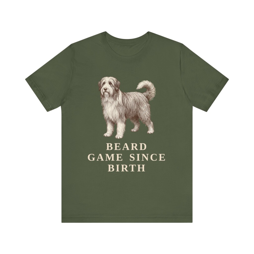 Bearded Collie Humor Shirt, Vintage Dog Sketch Tee, Dog Humor Gift