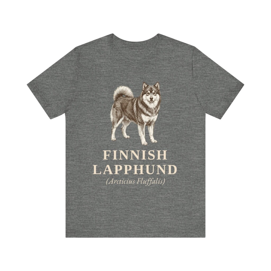 Finnish Lapphund Latin Shirt, Vintage Dog Sketch Tee, Dog Latin Gift