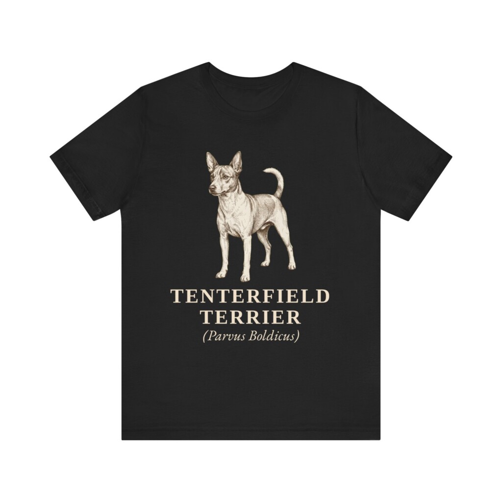 Tenterfield Terrier Latin Shirt, Vintage Dog Sketch Tee, Dog Latin Gift