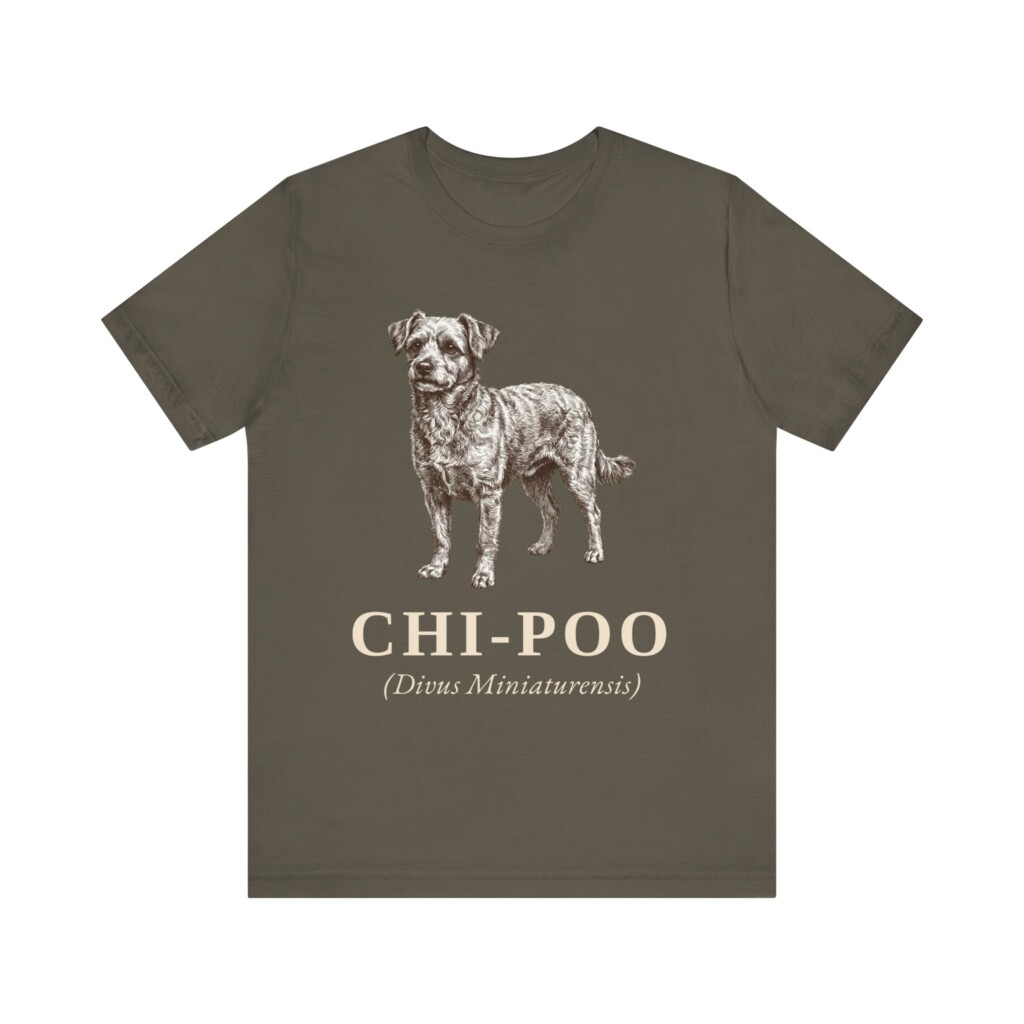 Chi-Poo Latin Shirt, Vintage Dog Sketch Tee, Dog Latin Gift