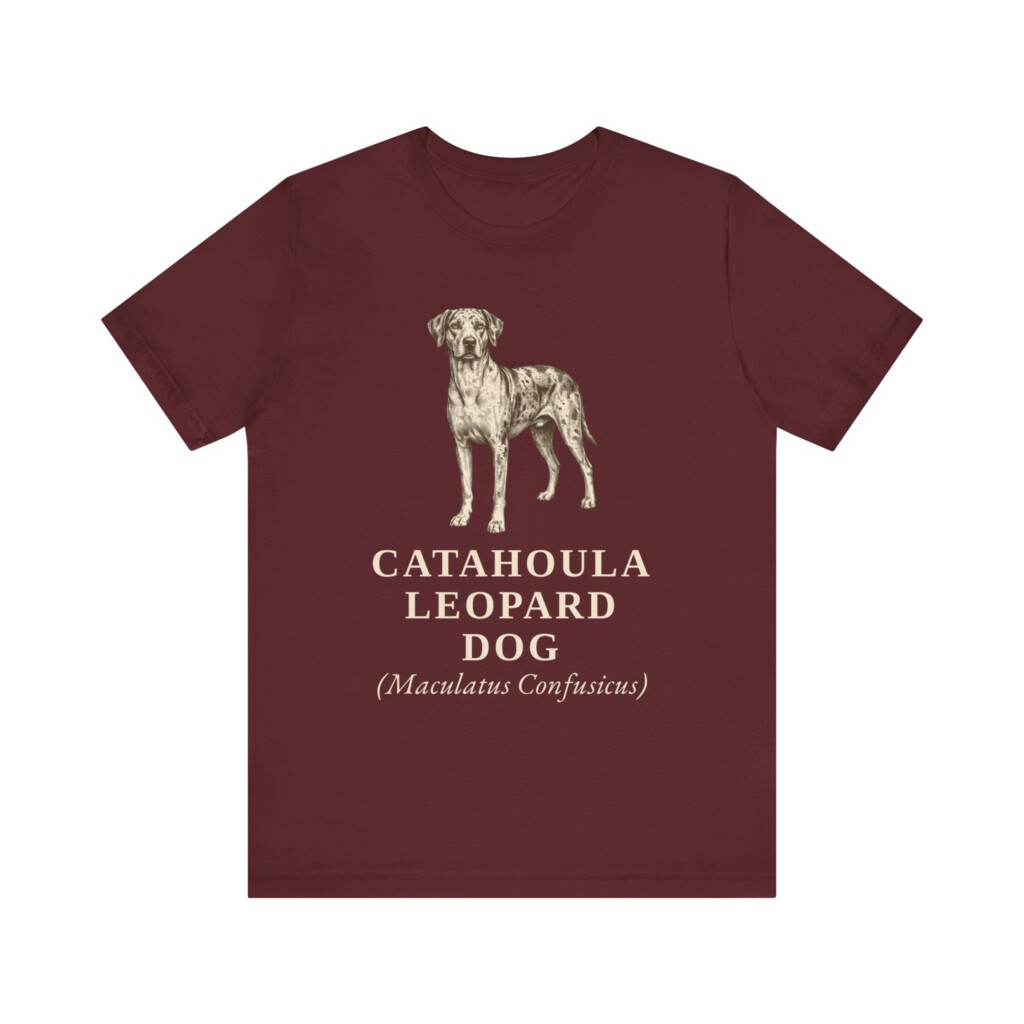 Catahoula Leopard Dog Latin Shirt, Vintage Dog Sketch Tee, Dog Latin Gift