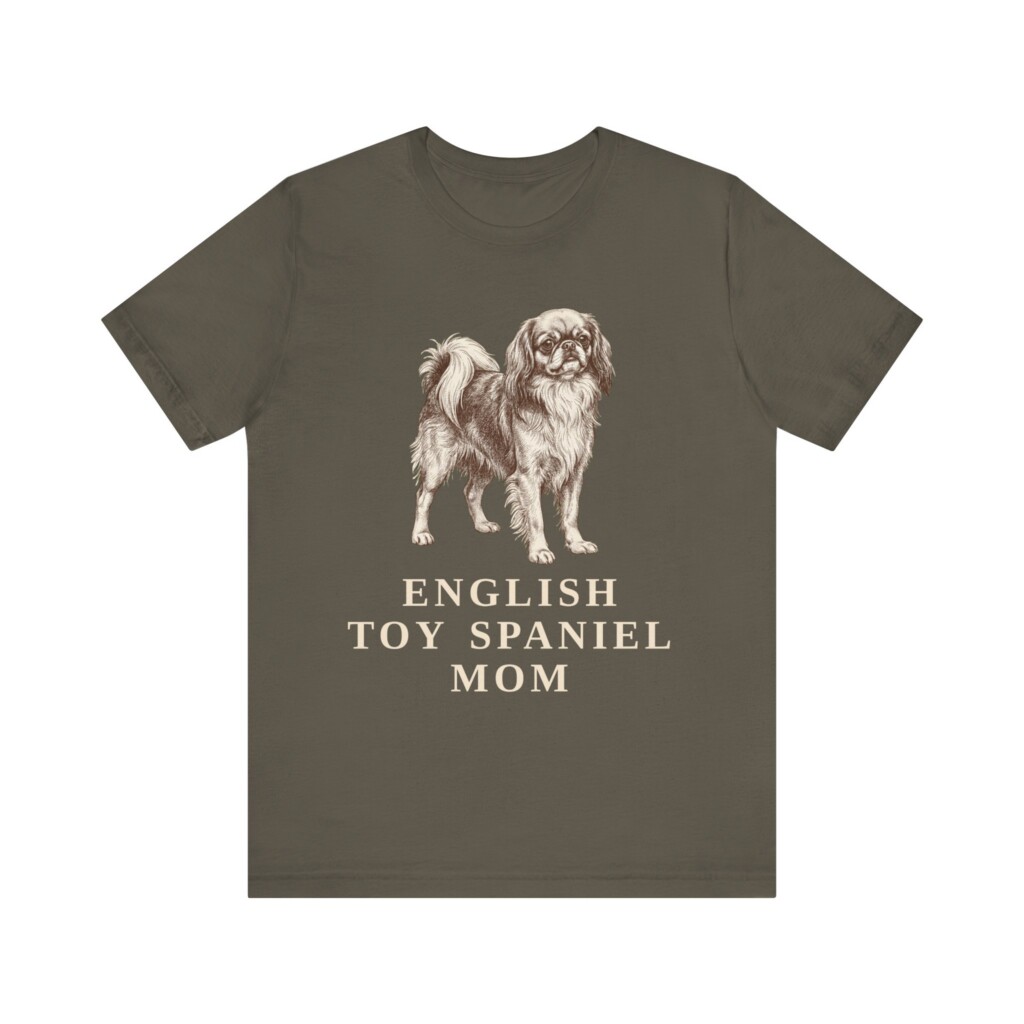 English Toy Spaniel Mom Shirt, Vintage Dog Sketch Tee, Dog Mom Gift