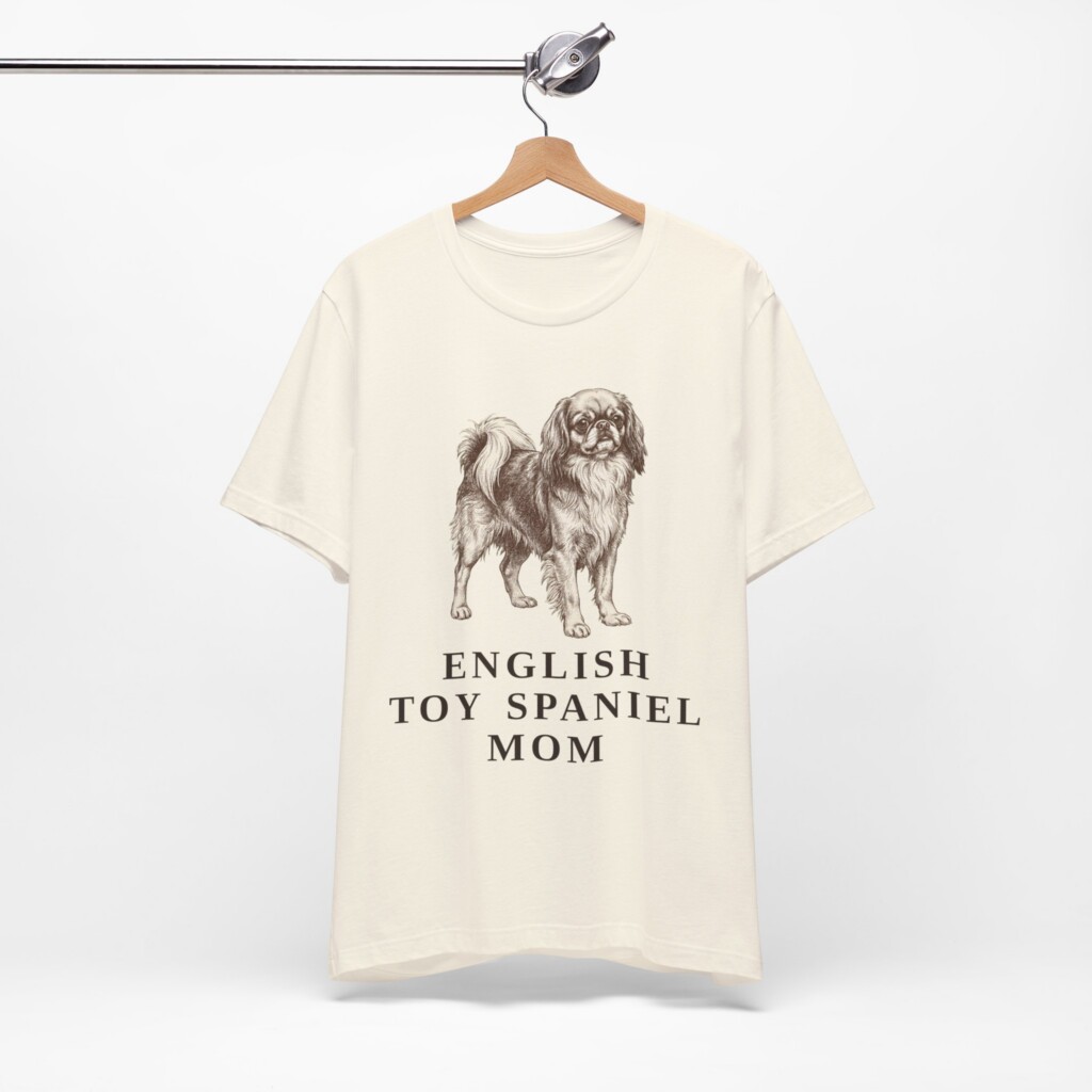 English Toy Spaniel Mom Shirt, Vintage Dog Sketch Tee, Dog Mom Gift