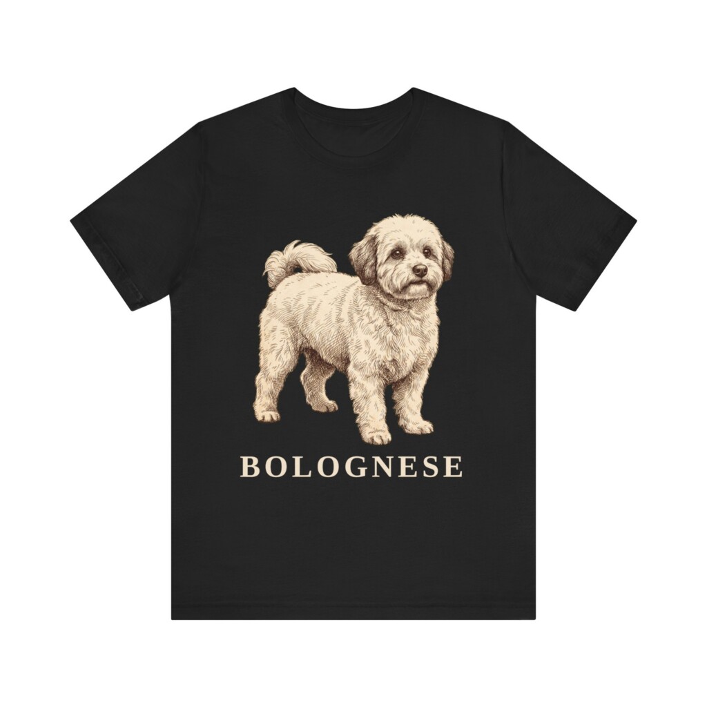 Bolognese Shirt, Vintage Dog Sketch Tee, Dog Lover Gift