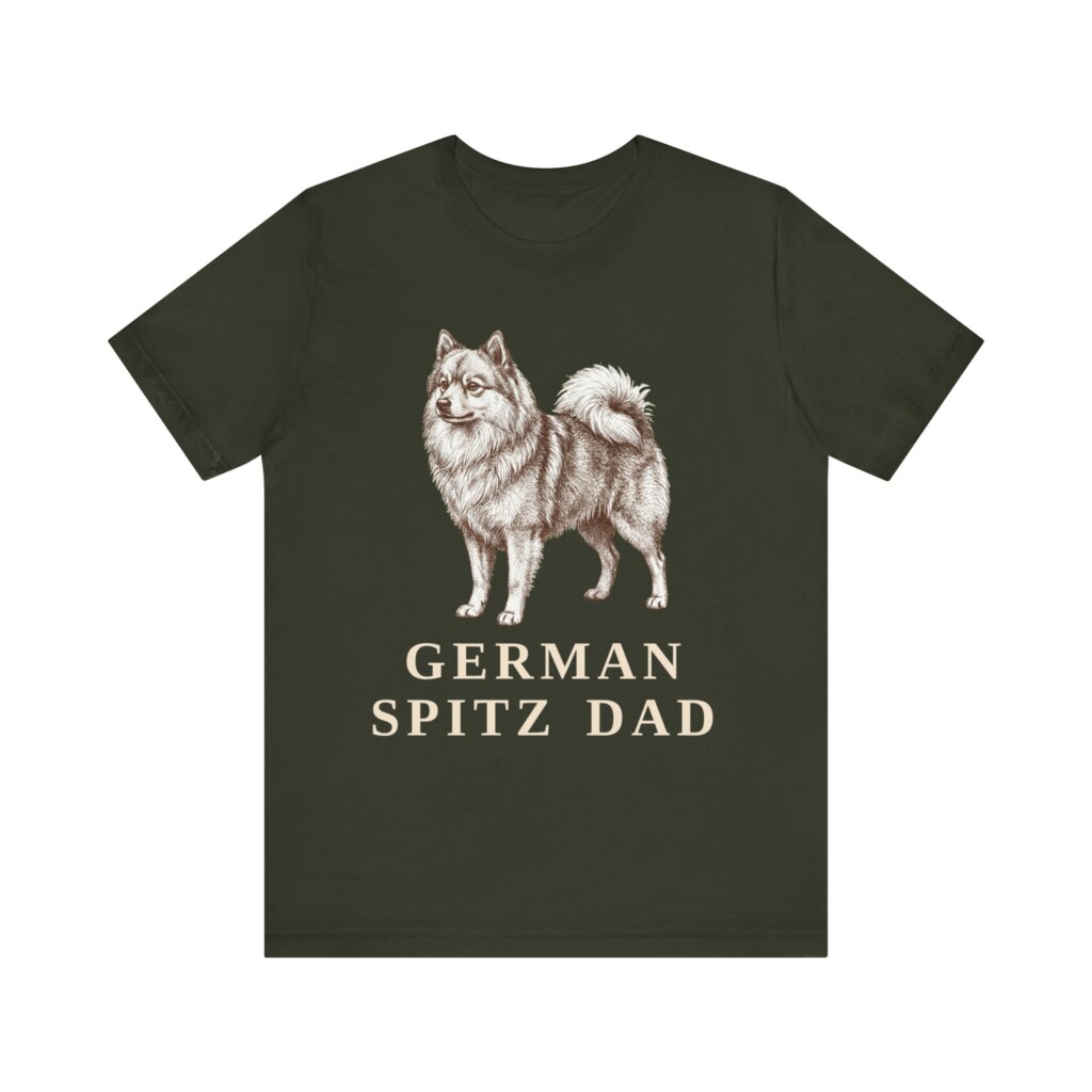 German Spitz Dad Shirt, Vintage Dog Sketch Tee, Dog Dad Gift
