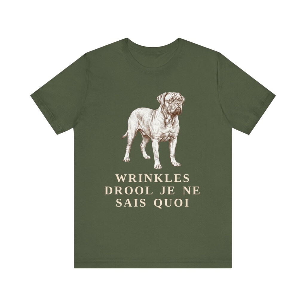 Dogue de Bordeaux Humor Shirt, Vintage Dog Sketch Tee, Dog Humor Gift