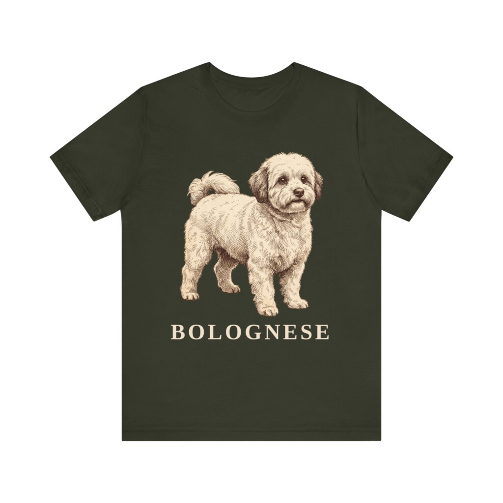Bolognese Shirt, Vintage Dog Sketch Tee, Dog Lover Gift