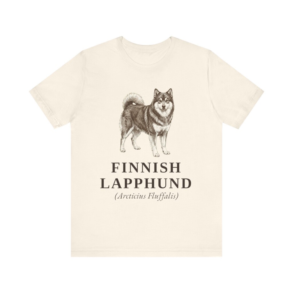 Finnish Lapphund Latin Shirt, Vintage Dog Sketch Tee, Dog Latin Gift