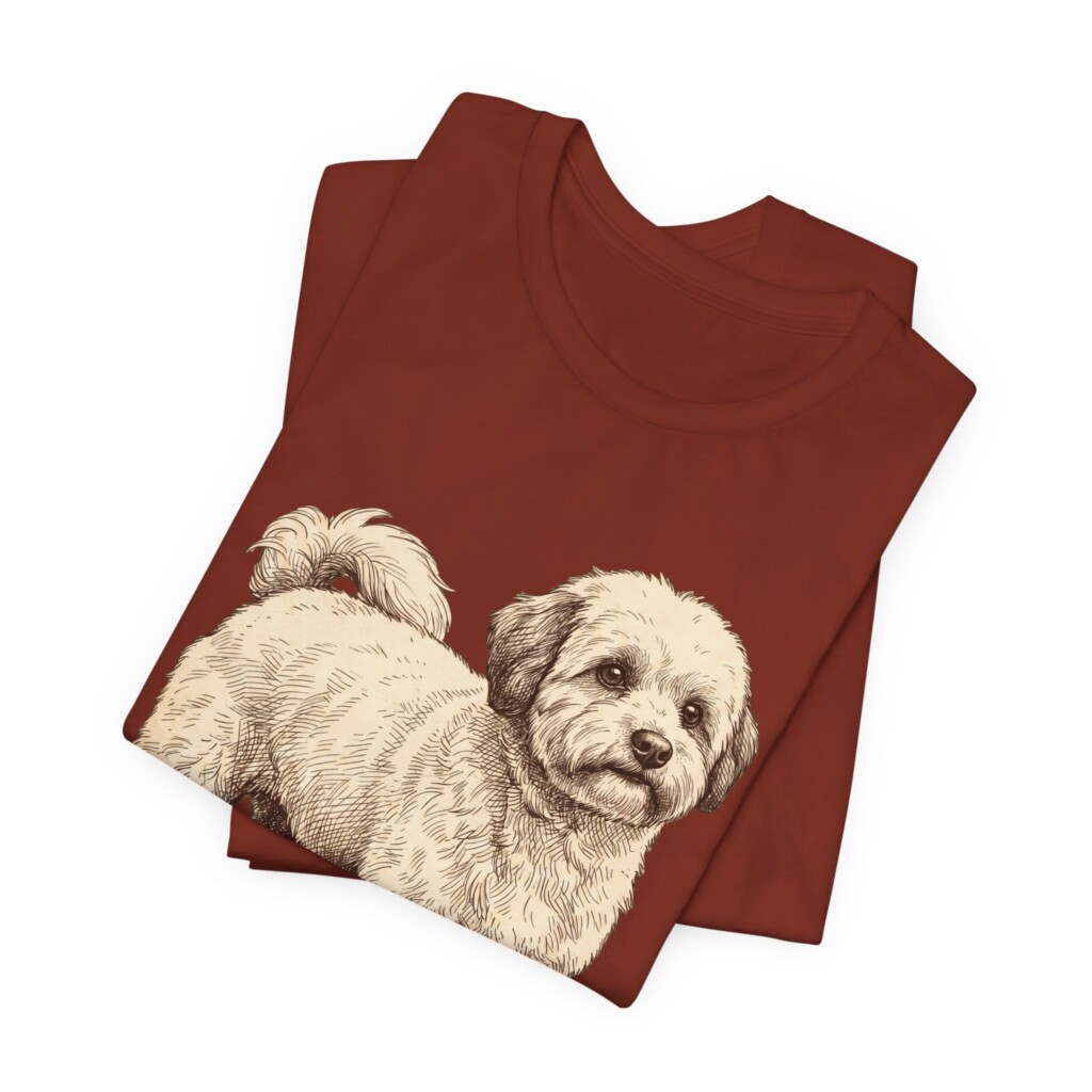 Bolognese Shirt, Vintage Dog Sketch Tee, Dog Lover Gift