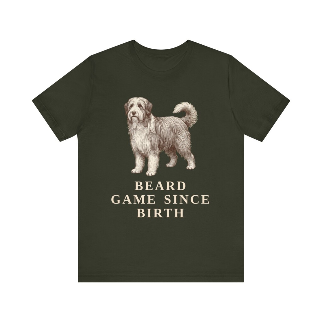 Bearded Collie Humor Shirt, Vintage Dog Sketch Tee, Dog Humor Gift