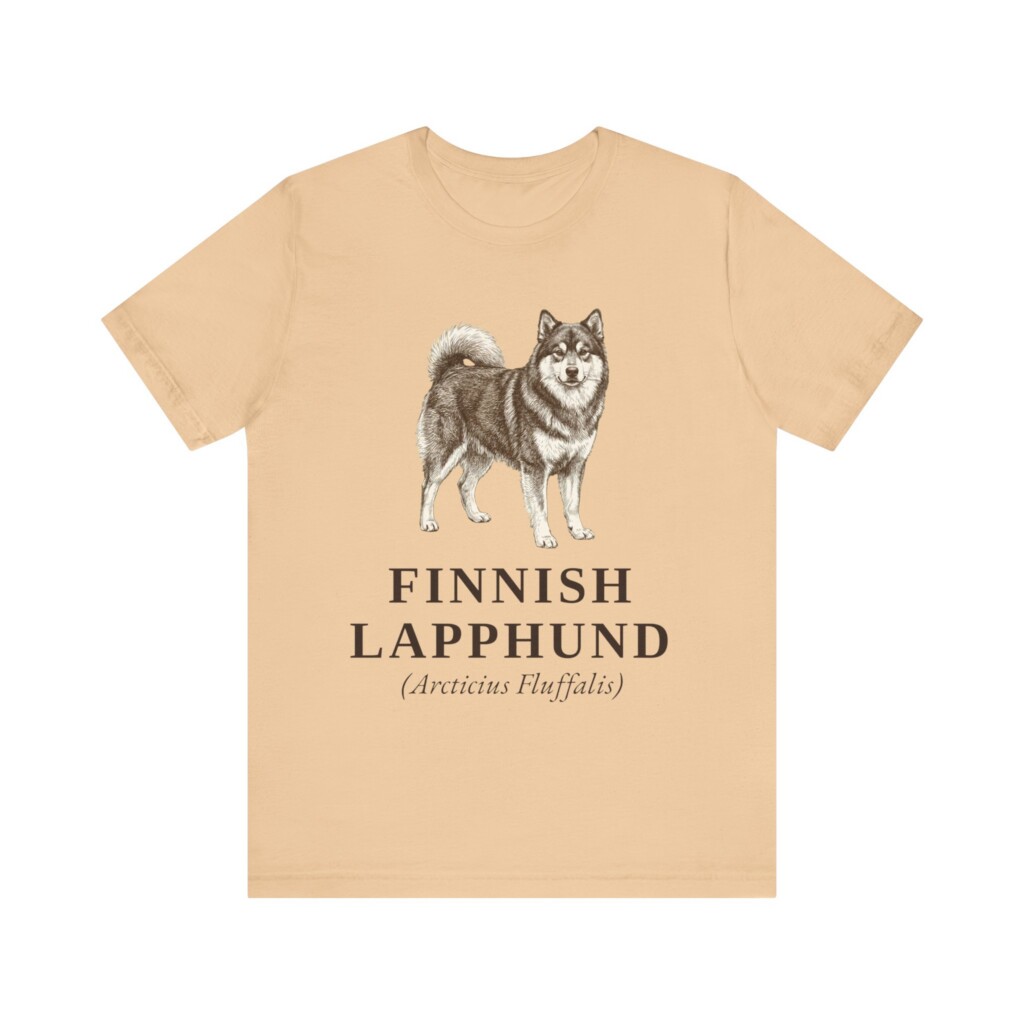 Finnish Lapphund Latin Shirt, Vintage Dog Sketch Tee, Dog Latin Gift