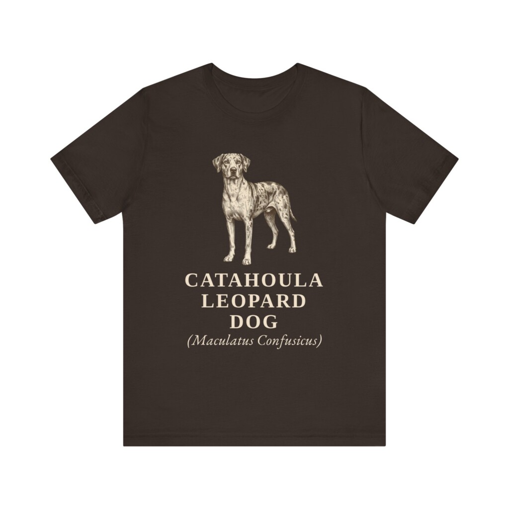 Catahoula Leopard Dog Latin Shirt, Vintage Dog Sketch Tee, Dog Latin Gift