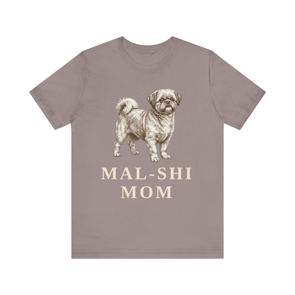Mal-Shi Mom Shirt, Vintage Dog Sketch Tee, Dog Mom Gift