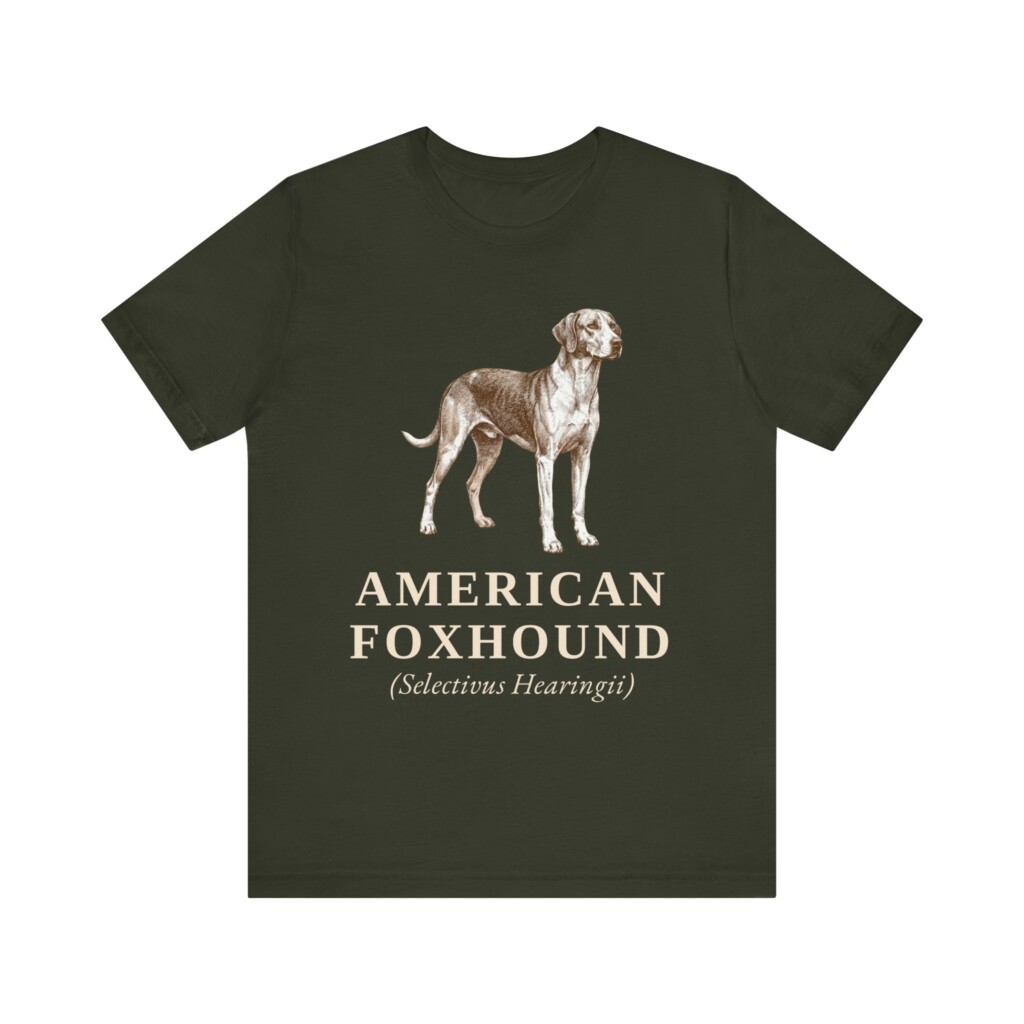 American Foxhound Latin Shirt, Vintage Dog Sketch Tee, Dog Latin Gift