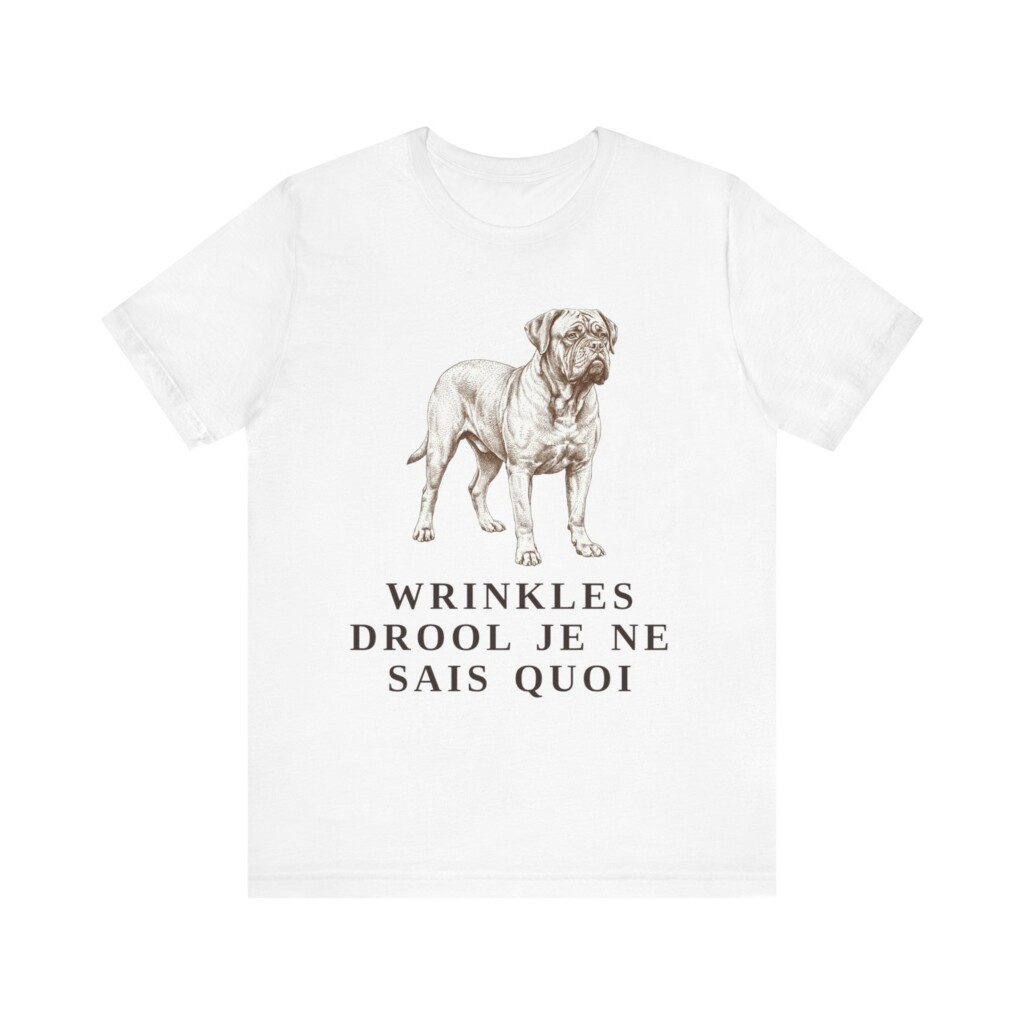 Dogue de Bordeaux Humor Shirt, Vintage Dog Sketch Tee, Dog Humor Gift