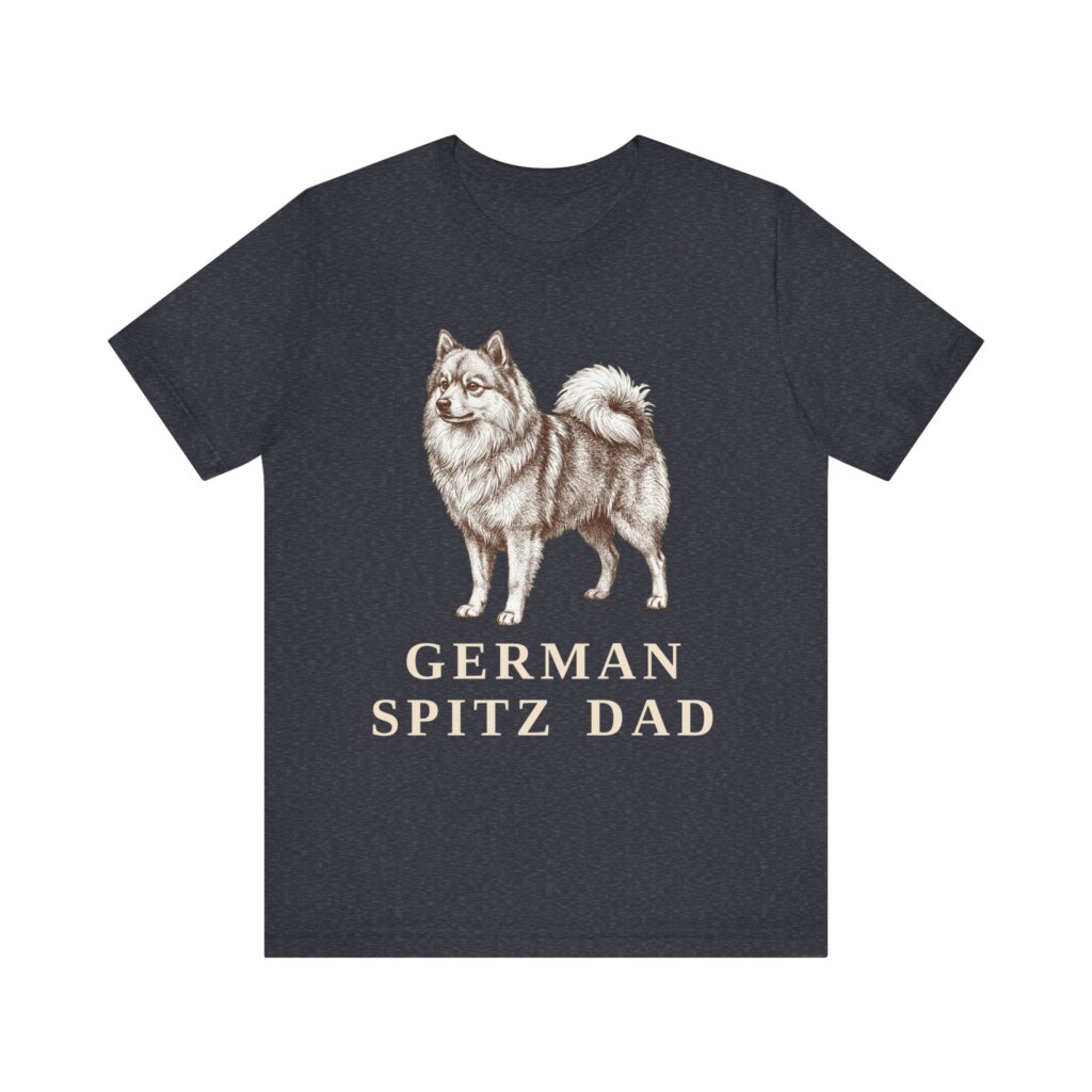German Spitz Dad Shirt, Vintage Dog Sketch Tee, Dog Dad Gift