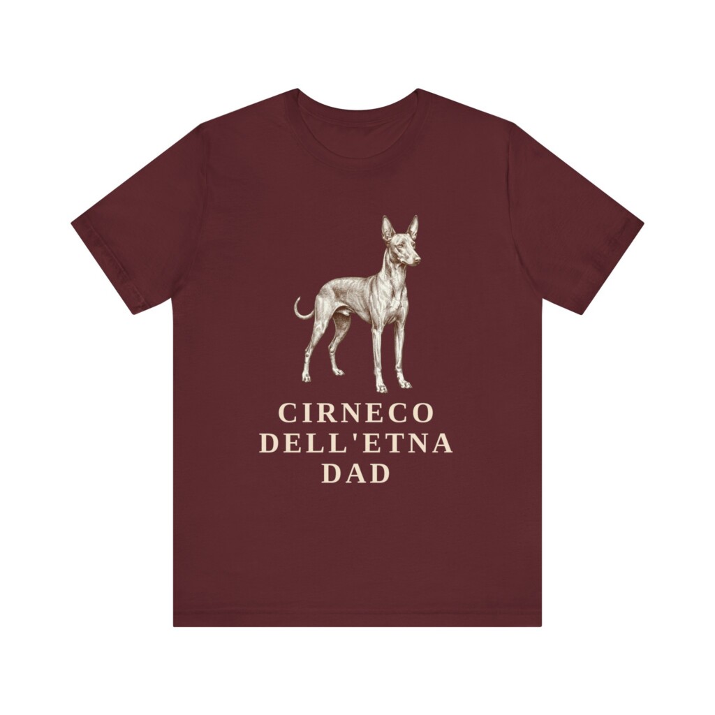 Cirneco dell'Etna Dad Shirt, Vintage Dog Sketch Tee, Dog Dad Gift