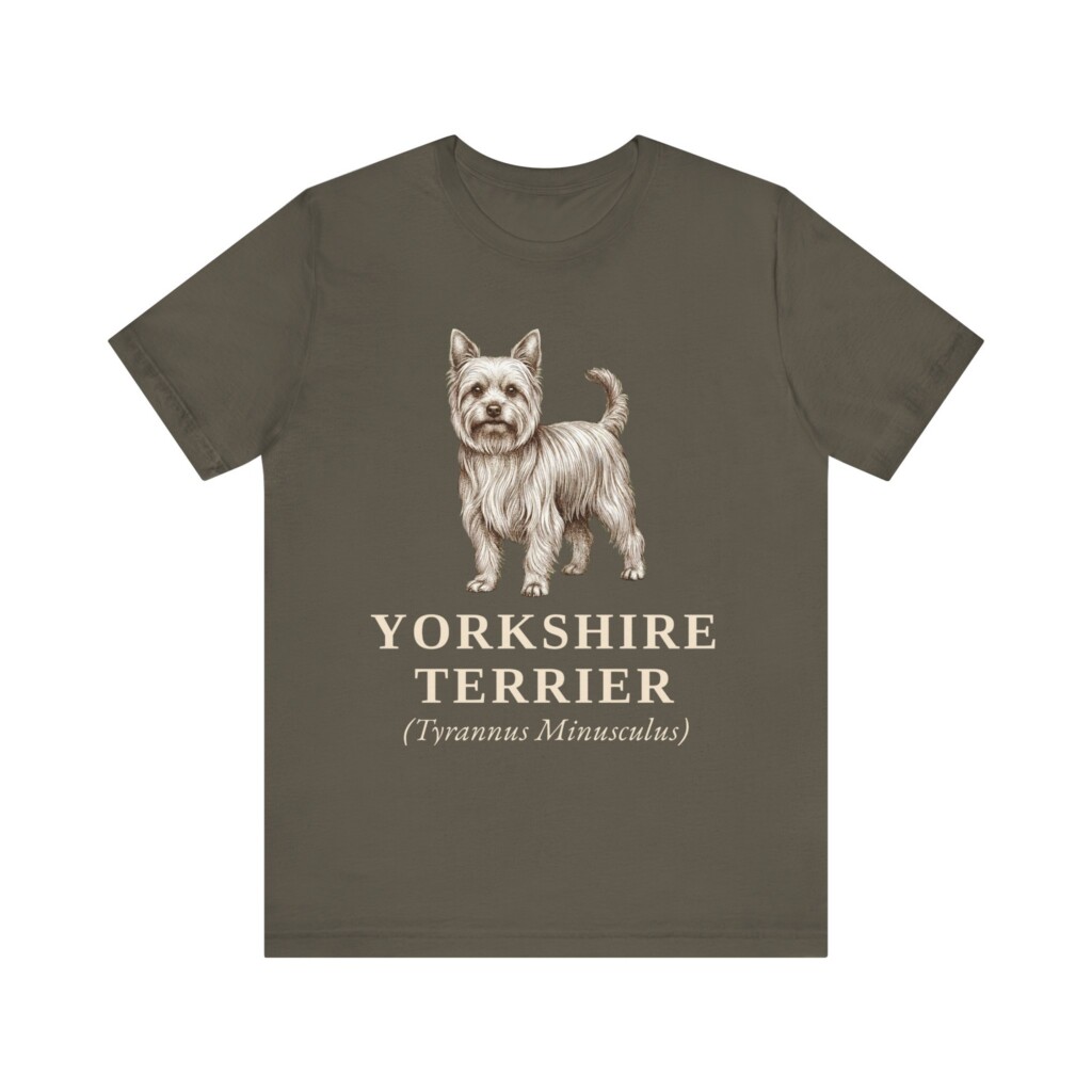 Yorkshire Terrier Latin Shirt, Vintage Dog Sketch Tee, Dog Latin Gift