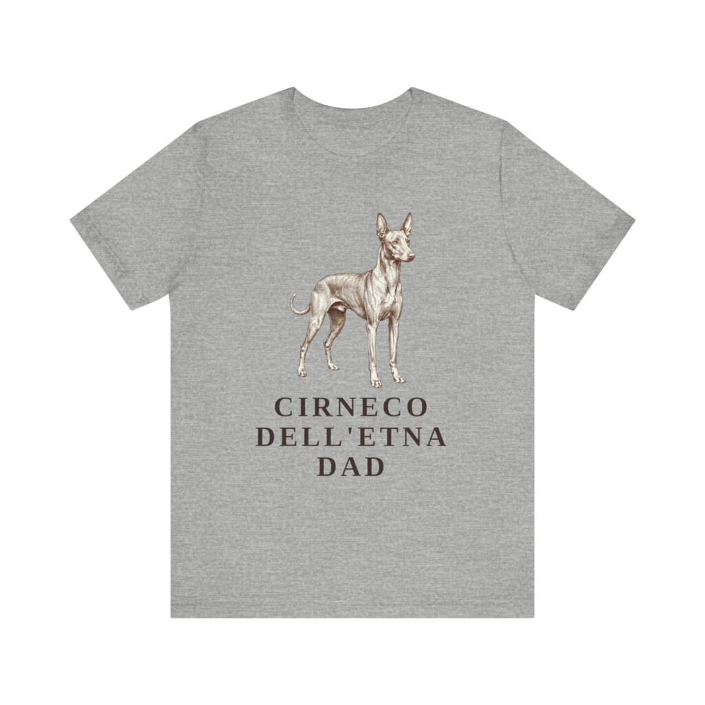 Cirneco dell'Etna Dad Shirt, Vintage Dog Sketch Tee, Dog Dad Gift