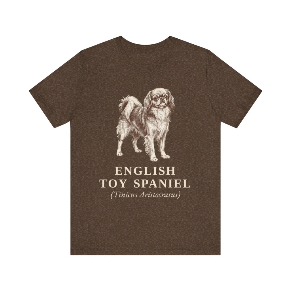 English Toy Spaniel Latin Shirt, Vintage Dog Sketch Tee, Dog Latin Gift
