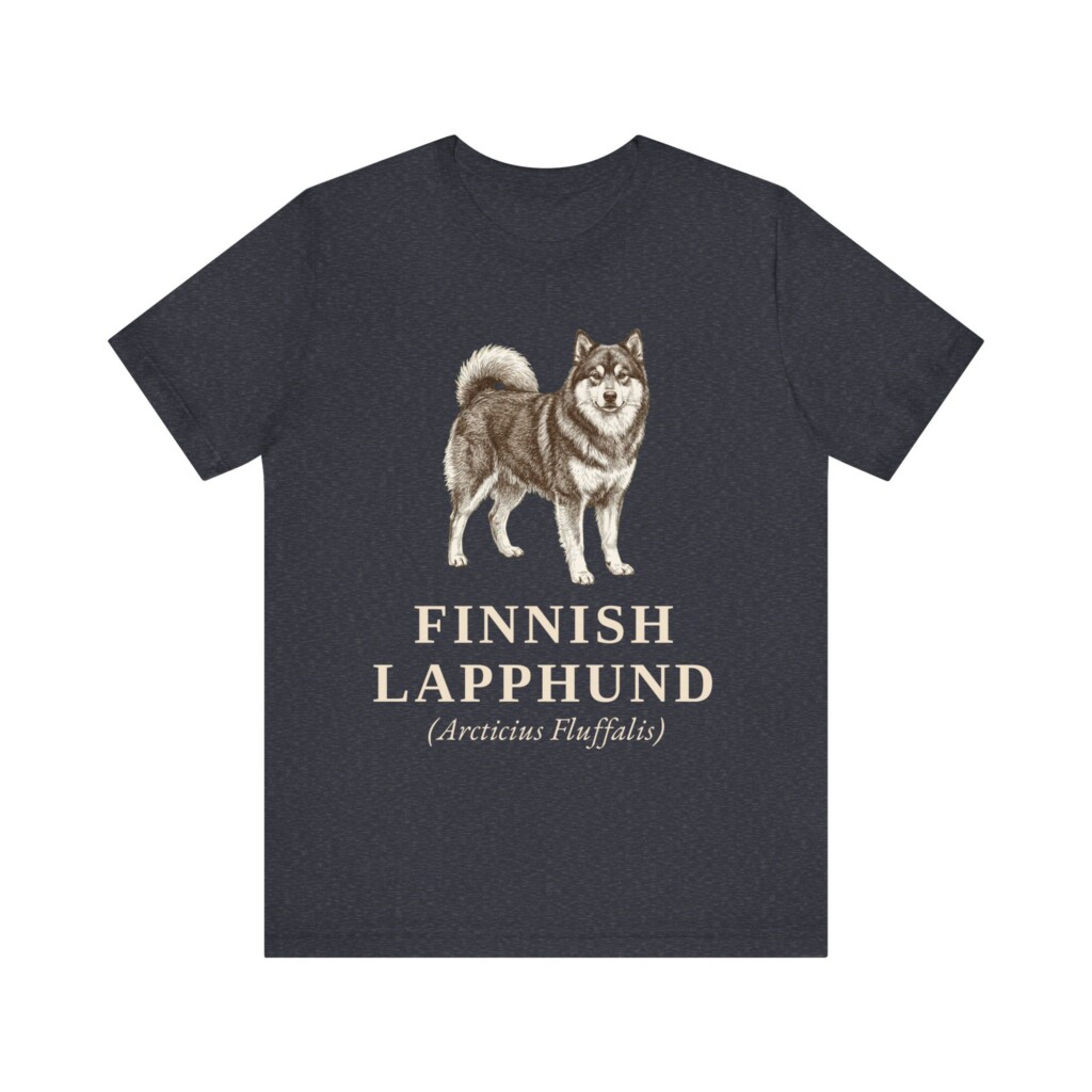 Finnish Lapphund Latin Shirt, Vintage Dog Sketch Tee, Dog Latin Gift