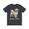 Mal-Shi Shirt, Vintage Dog Sketch Tee, Dog Lover Gift