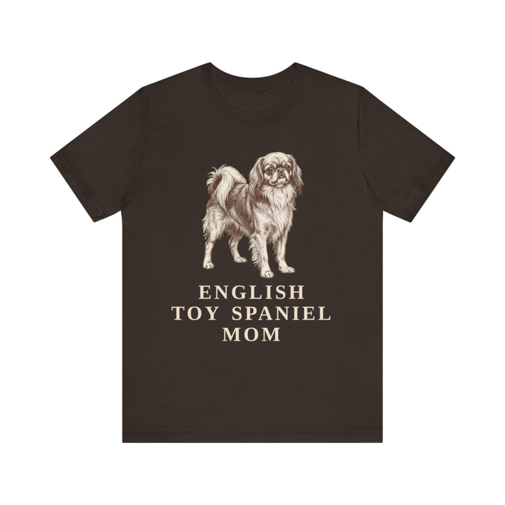 English Toy Spaniel Mom Shirt, Vintage Dog Sketch Tee, Dog Mom Gift