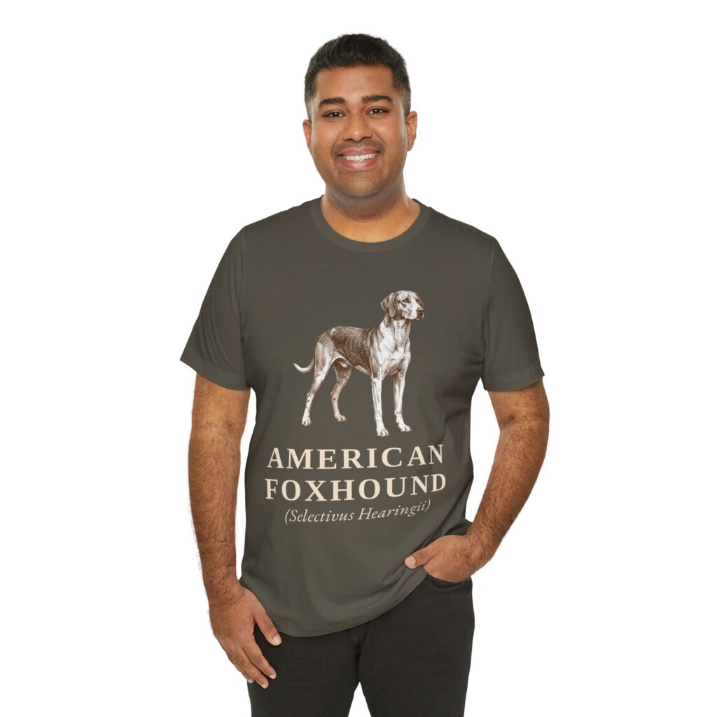 American Foxhound Latin Shirt, Vintage Dog Sketch Tee, Dog Latin Gift