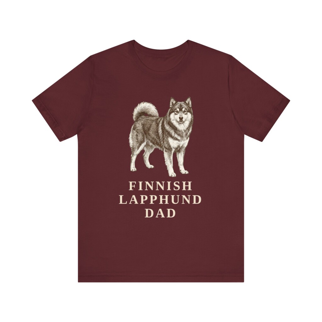 Finnish Lapphund Dad Shirt, Vintage Dog Sketch Tee, Dog Dad Gift Finnish Lapphund Dad Shirt, Vintage Dog Sketch Tee, Dog Dad Gift