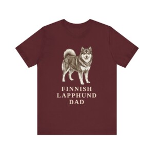 Finnish Lapphund Dad Shirt, Vintage Dog Sketch Tee, Dog Dad Gift