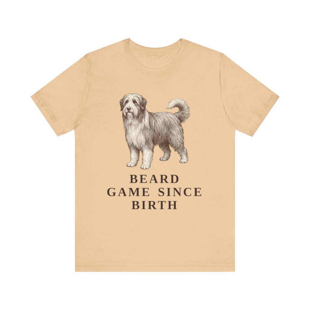 Bearded Collie Humor Shirt, Vintage Dog Sketch Tee, Dog Humor Gift